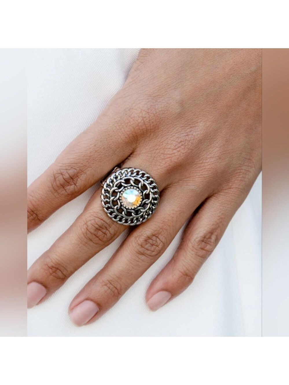 Silver Opal Ring